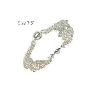 Pandora One-Clip Multi-Chain Charm Bracelet Size 7.5" Sterling Silver 591701